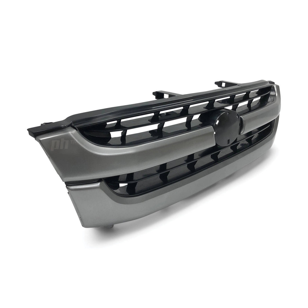 Grill Twin Bar Grey & Black Style Fits Toyota Hilux 2001 - 2005 Workmate SR SR5