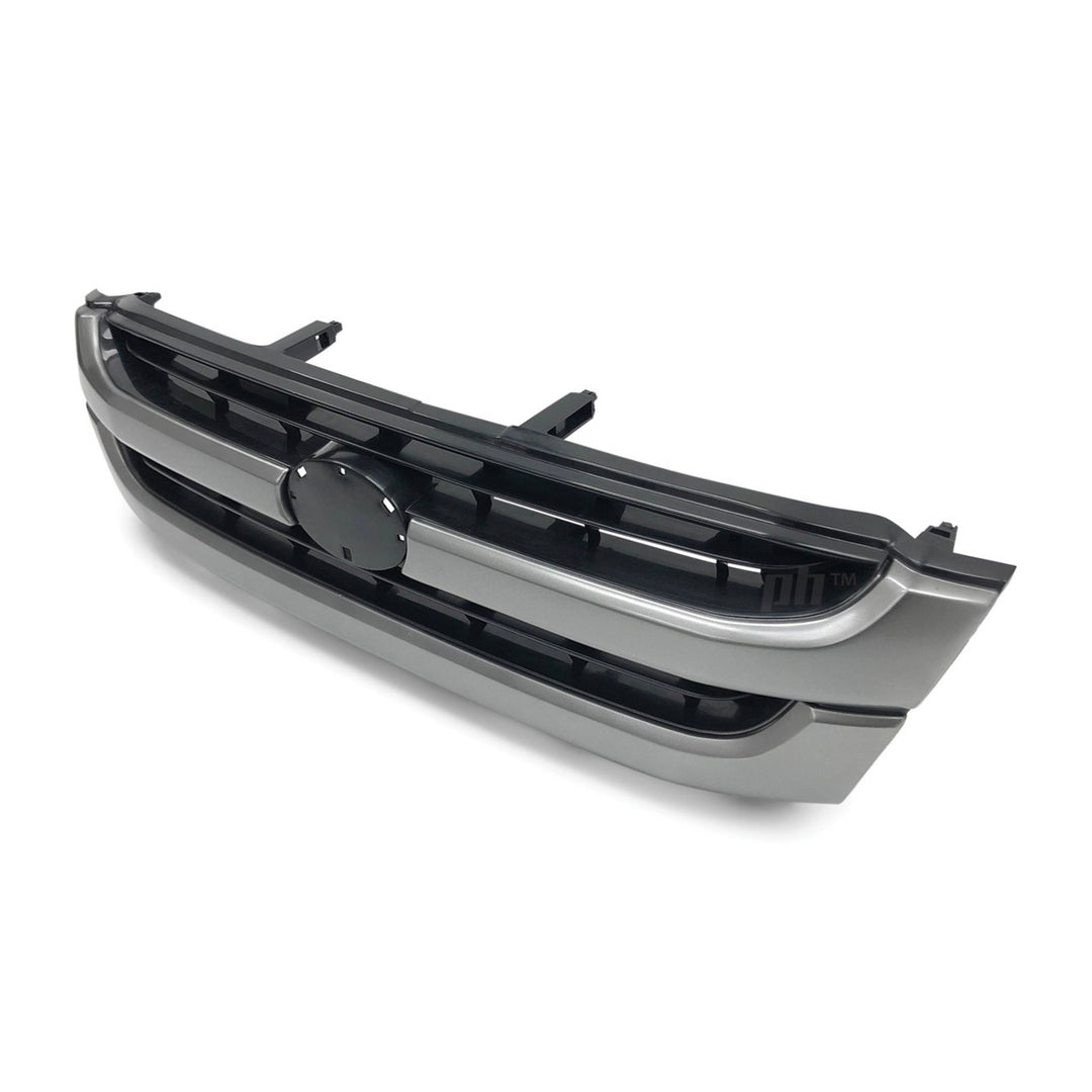 Grill Twin Bar Grey & Black Style Fits Toyota Hilux 2001 - 2005 Workmate SR SR5