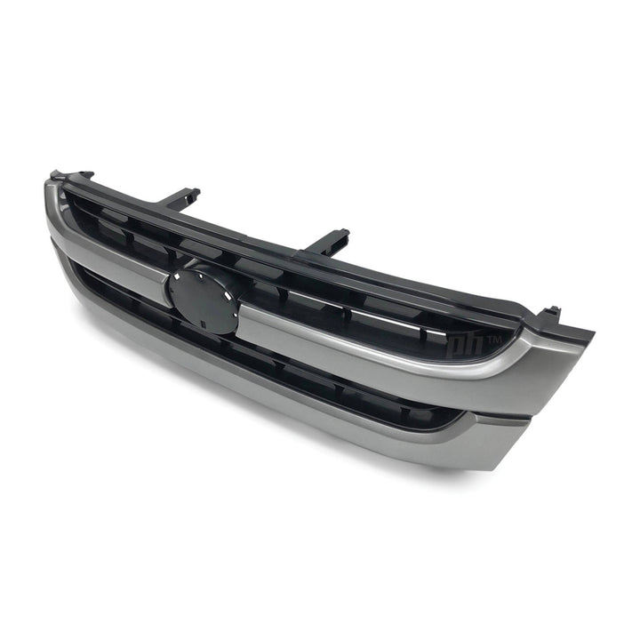 Grill Twin Bar Grey & Black Style Fits Toyota Hilux 2001 - 2005 Workmate SR SR5