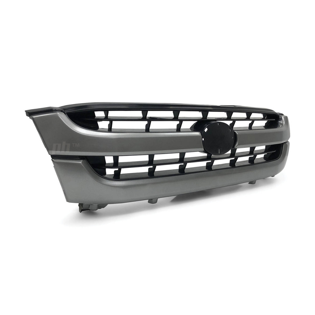 Grill Twin Bar Grey & Black Style Fits Toyota Hilux 2001 - 2005 Workmate SR SR5