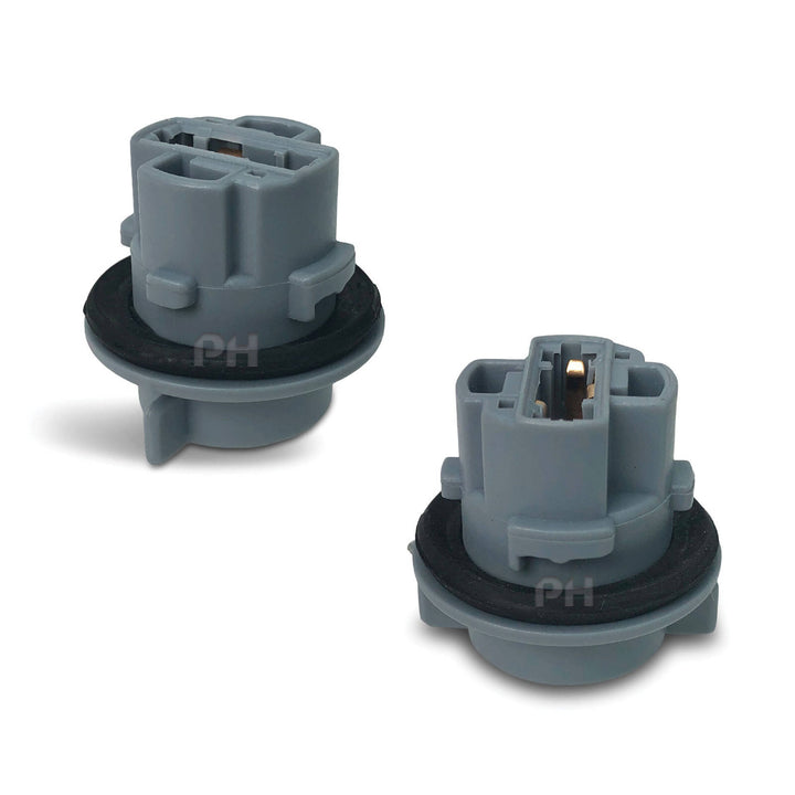 Universal T20 Wedge Park Light Sockets & Wiring PAIR fits Toyota Nissan Isuzu