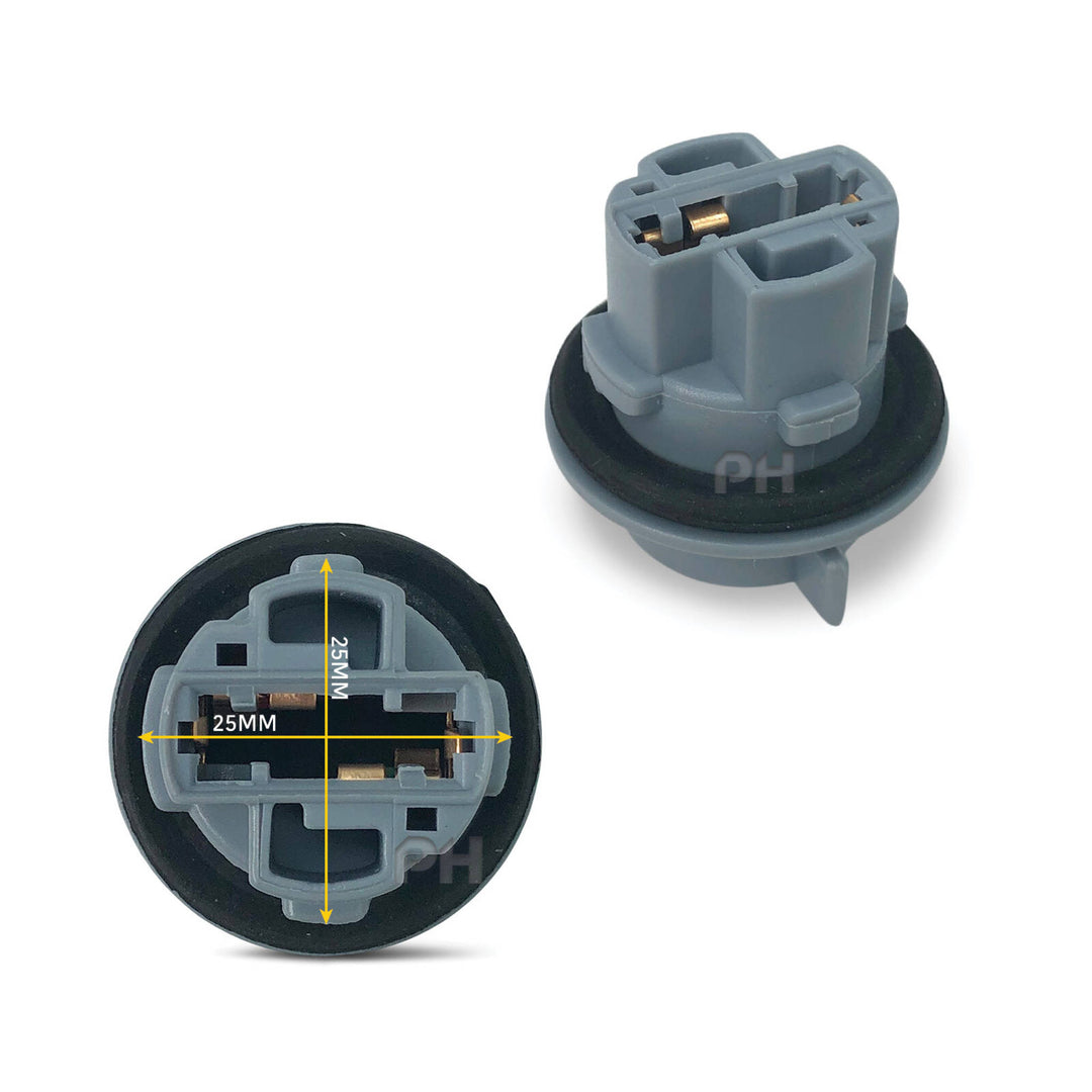 Universal T20 Wedge Park Light Sockets & Wiring PAIR fits Toyota Nissan Isuzu