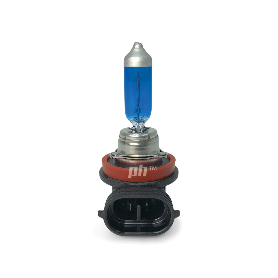 H11 Halogen Bulbs PAIR 5000K 12V 55W Super White Michiba Upgrade Globes