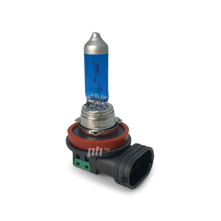 H11 Halogen Bulbs PAIR 5000K 12V 55W Super White Michiba Upgrade Globes