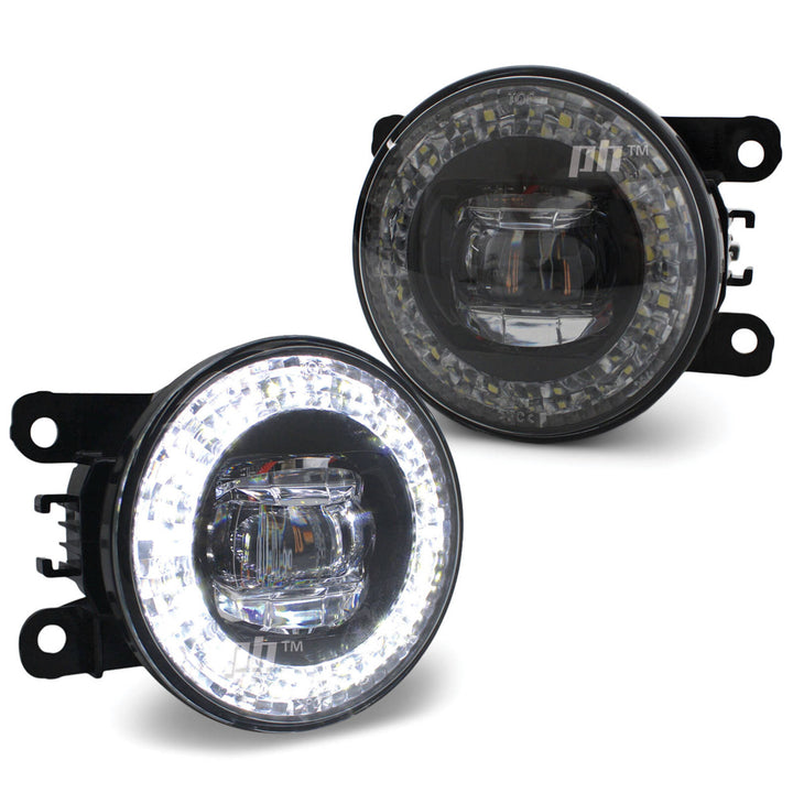 LED Projector Fog Light Kit With HALO Universal 90mm Lens