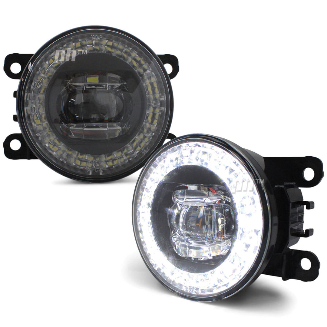 LED Projector Fog Light Kit With HALO Universal 90mm Lens
