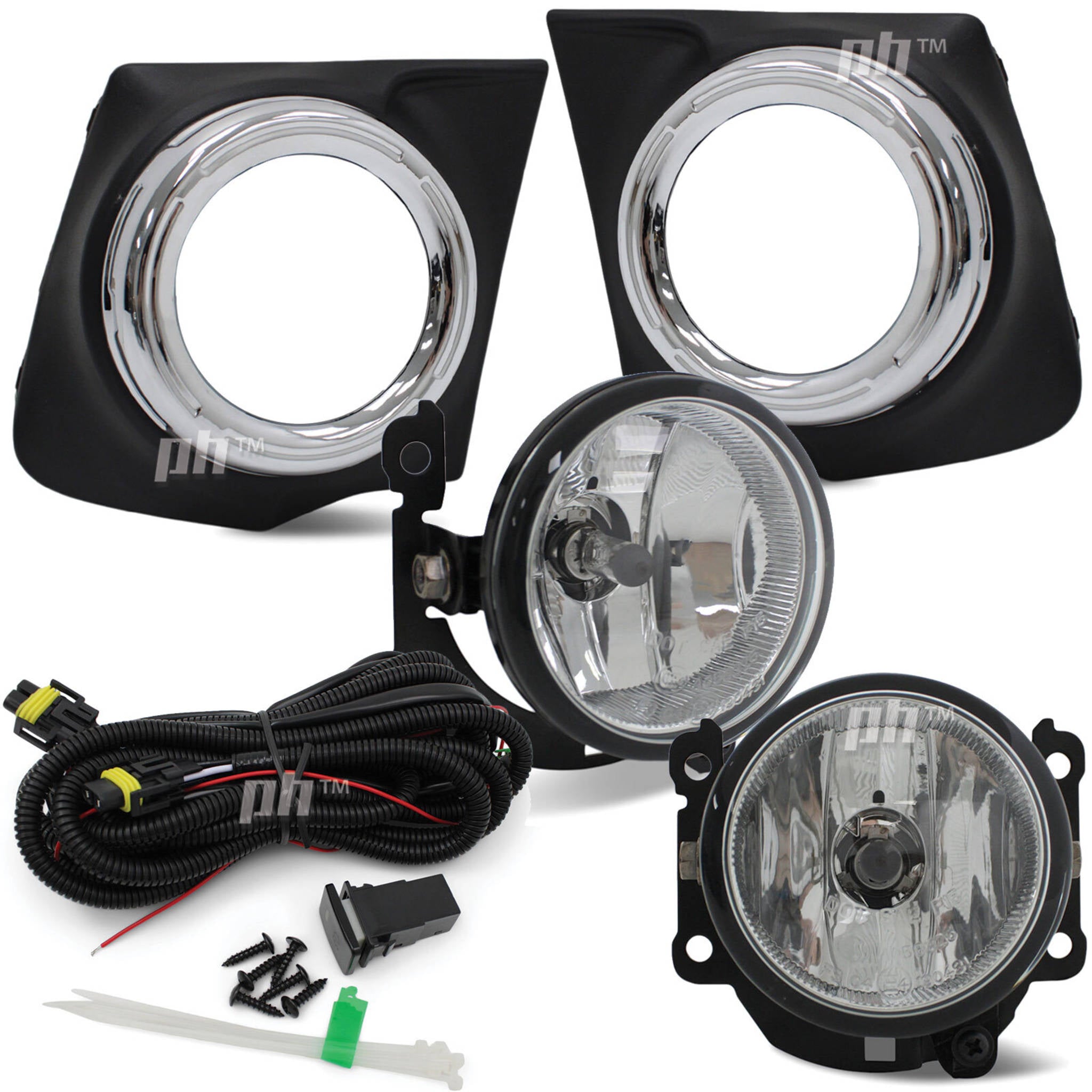 Chrome Fog Light & Spot Driving Lamp Kit – Full Set For Mitsubishi Triton MQ (2015-2018 Models)