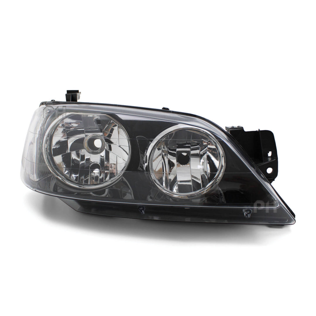 Headlights Black PAIR fits Ford Falcon BA & BF Series 1 XT 2002 - 09/2006