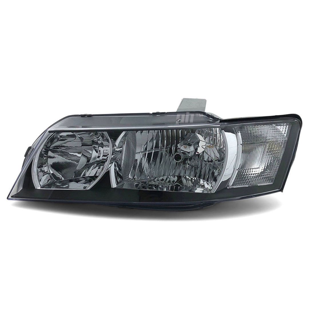 Headlights Black PAIR fits Holden Commodore VZ SV6 SV8 SVZ 2004 - 2006