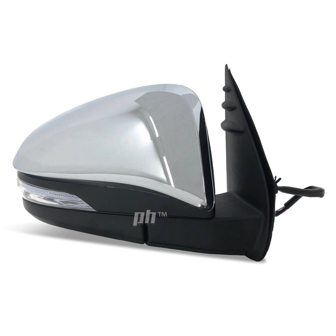 Door Mirrors PAIR Chrome Electric Auto Fold Fits Toyota Hilux N80 SR5 15 - 21