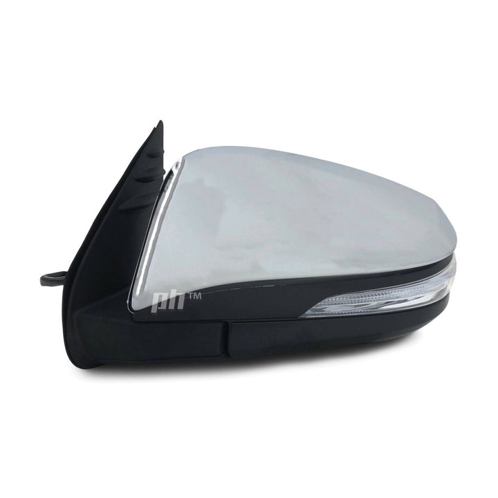 Door Mirrors PAIR Chrome Electric Auto Fold Fits Toyota Hilux N80 SR5 15 - 21