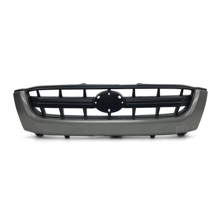 Grill Single Bar Grey & Black Style Fits Toyota Hilux 2001 - 2005 Workmate SR SR5