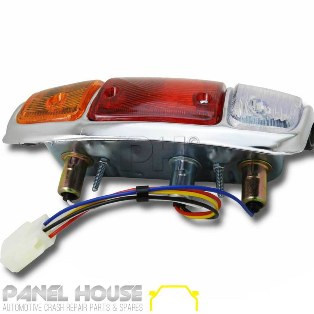 Tail Lights Chrome SURROUND PAIR Fits Datsun 1200 Ute B110 Sunny B120 1978 - 1985 LH + RH