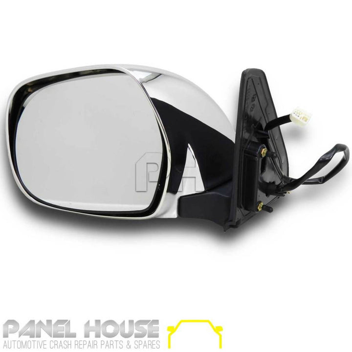 Door Mirror LEFT Chrome Electric Fits Toyota Landcruiser Prado 120 Series