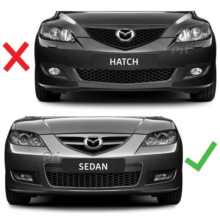 Headlights PAIR Fits Mazda 3 BK Sedan 2003 - 2009