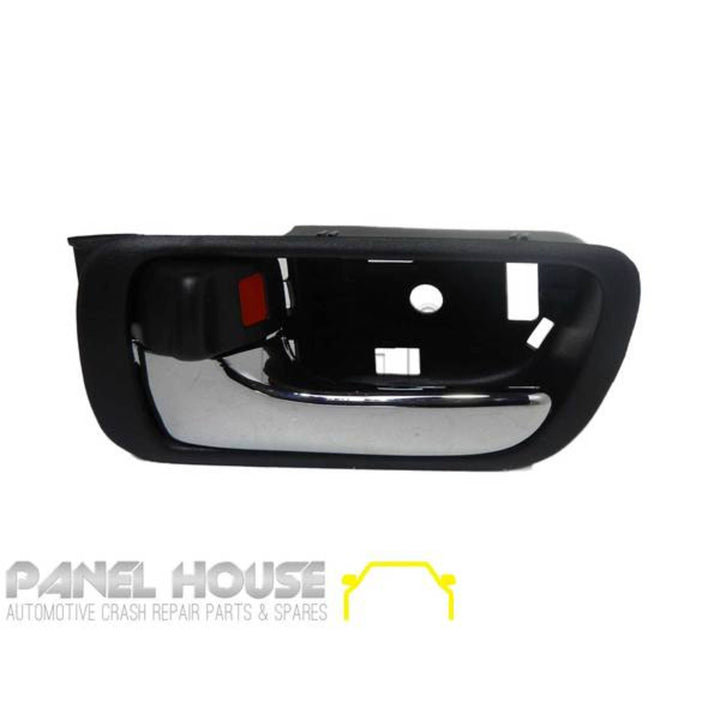 Interior Door Handles PAIR Chrome & Black Fits Toyota Camry 2002 - 2006