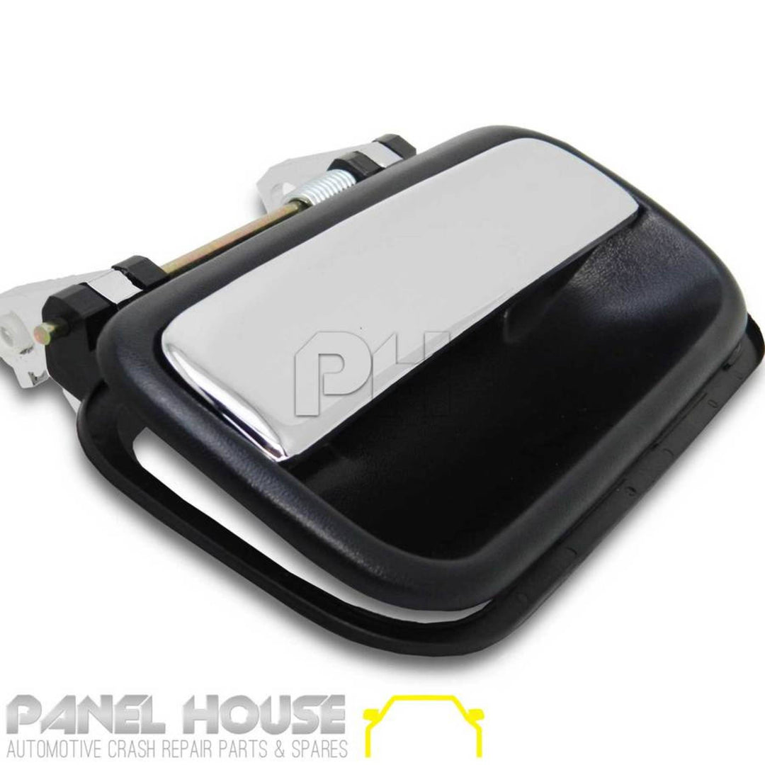 Outer Door Handle RIGHT Rear Chrome & Black Fits Toyota Hilux 1988 - 2005