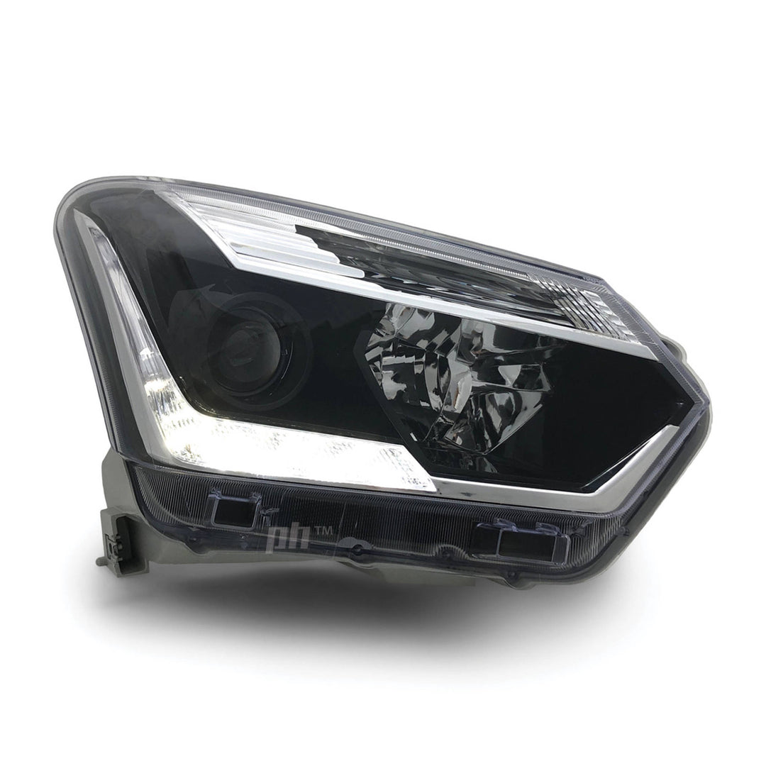 Headlights Black Projector LED DRL PAIR Fits Isuzu DMAX 2017 - 2020