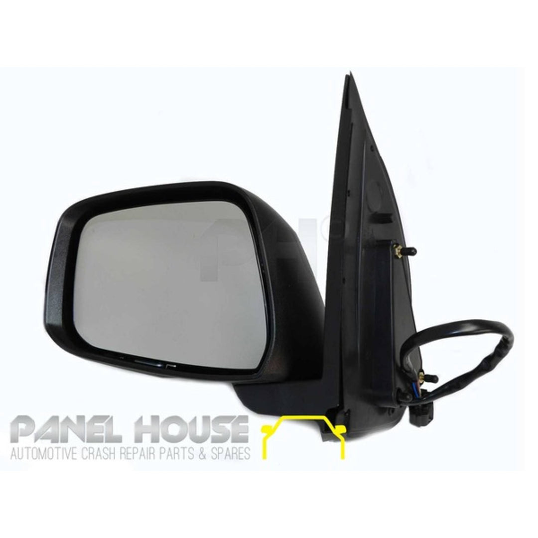 Door Mirrors PAIR Chrome Auto Fold Heated Puddle Light fits Nissan Navara D40 2007-2014