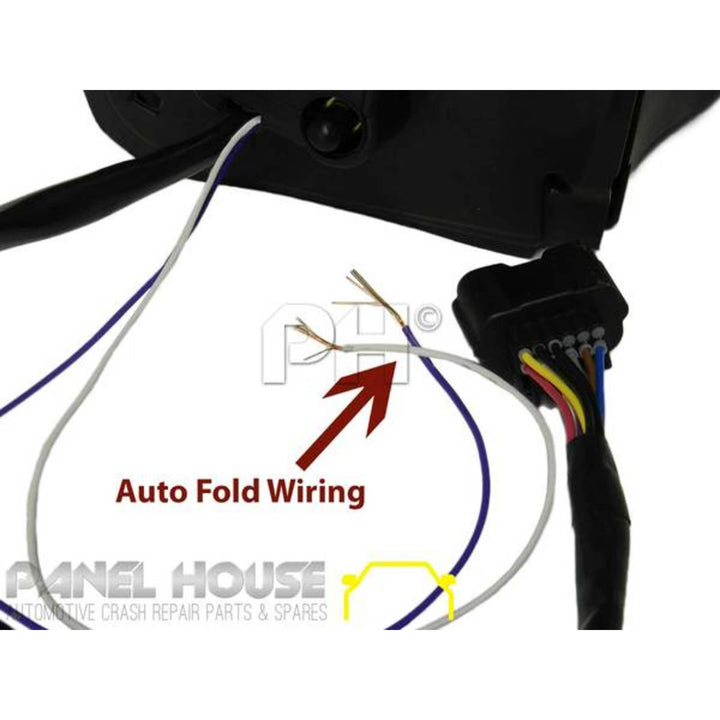 Door Mirrors PAIR Chrome Auto Fold Heated Puddle Light fits Nissan Navara D40 2007-2014