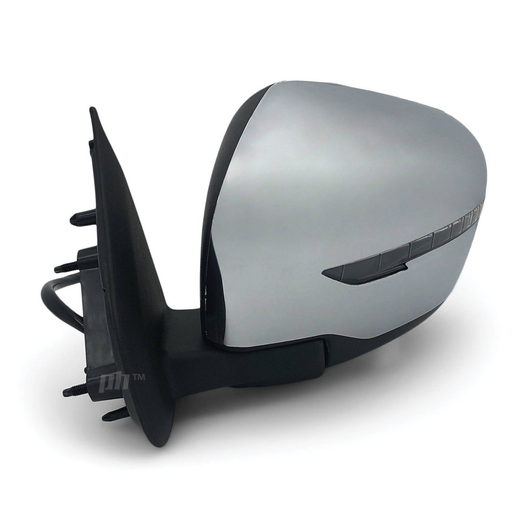 Door Mirrors PAIR Chrome Electric Indicator fits Nissan Navara D23 NP300 2015-2020