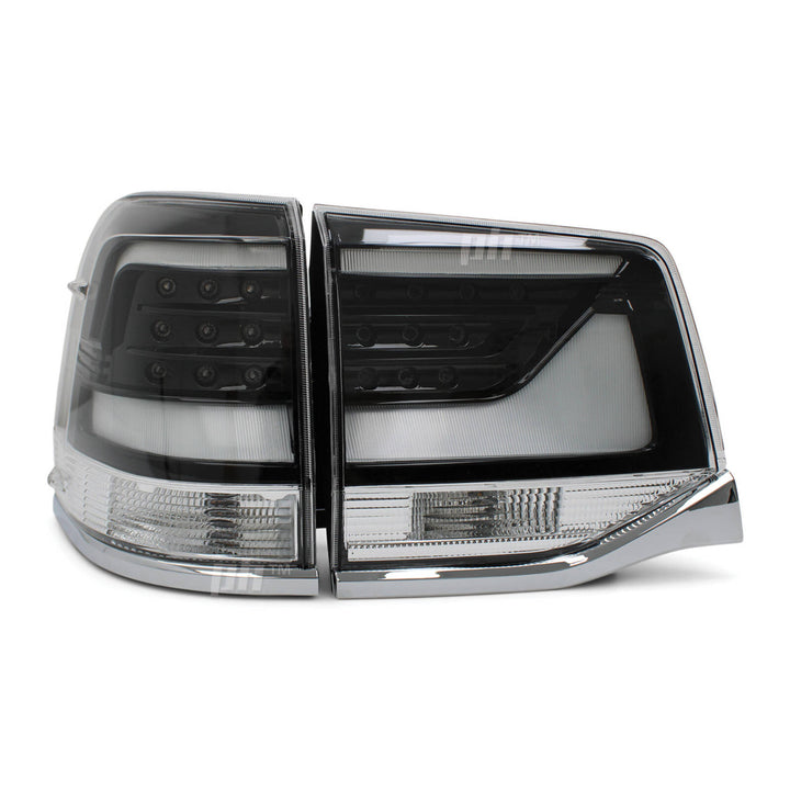 Upgrade Black Tail Lights LED SET Fits Toyota Landcruiser 200 Series 2015 - 2021