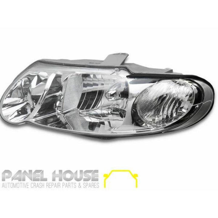 Headlights PAIR Chrome fits Holden Commodore VX VU 2000 - 2002