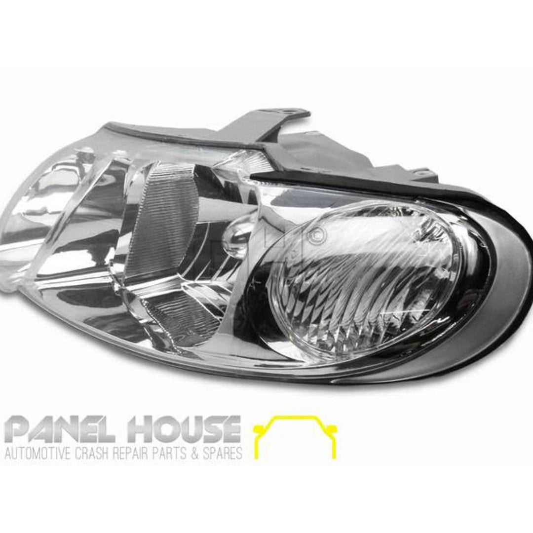 Headlights PAIR Chrome fits Holden Commodore VX VU 2000 - 2002