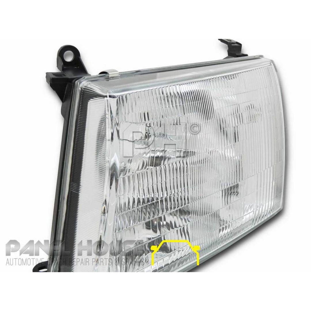 Headlight PAIR Glass ADR Fits Toyota Landcruiser 100 Series 1998 - 2005