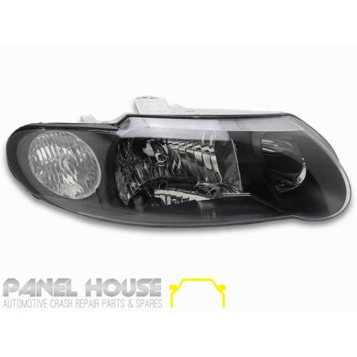 Headlights PAIR Black SS Style fits Holden Commodore VX VU 2000 - 2002