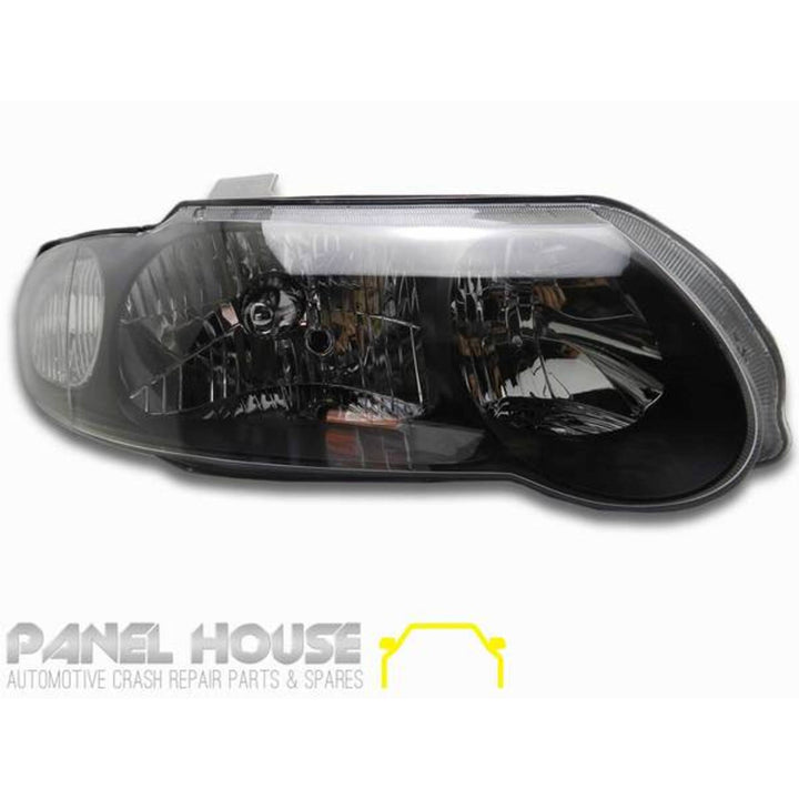 Headlights PAIR Black SS Style fits Holden Commodore VX VU 2000 - 2002
