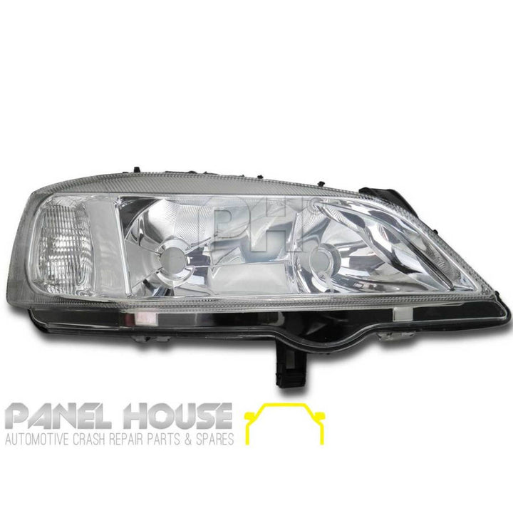 Headlights PAIR Chrome fits Holden TS Astra Sedan & Hatch 1998 - 2004