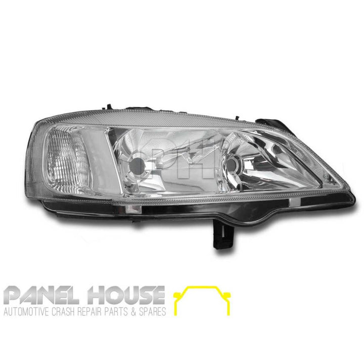 Headlights PAIR Chrome fits Holden TS Astra Sedan & Hatch 1998 - 2004