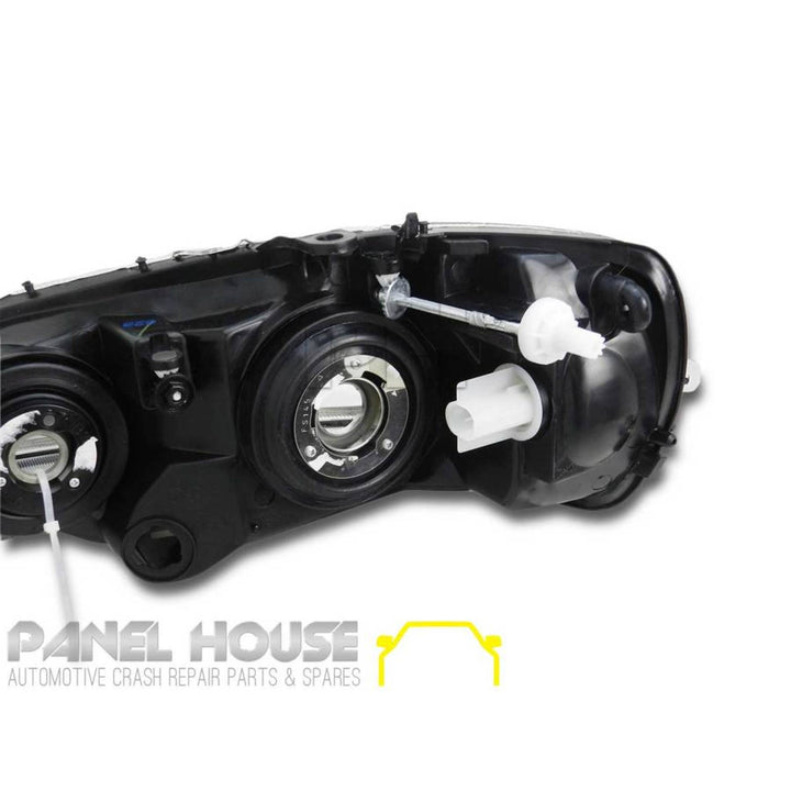 Headlights PAIR Chrome fits Holden TS Astra Sedan & Hatch 1998 - 2004