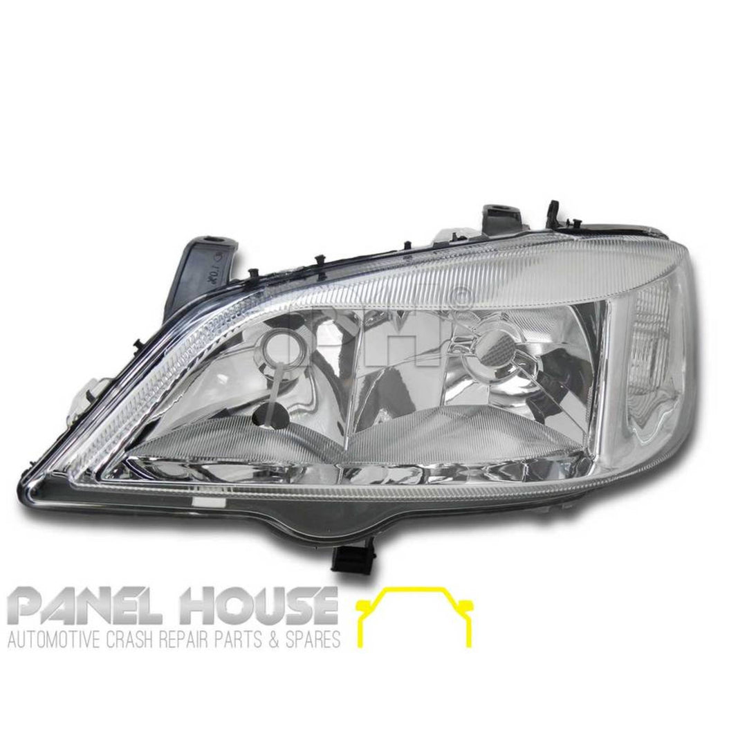 Headlights PAIR Chrome fits Holden TS Astra Sedan & Hatch 1998 - 2004