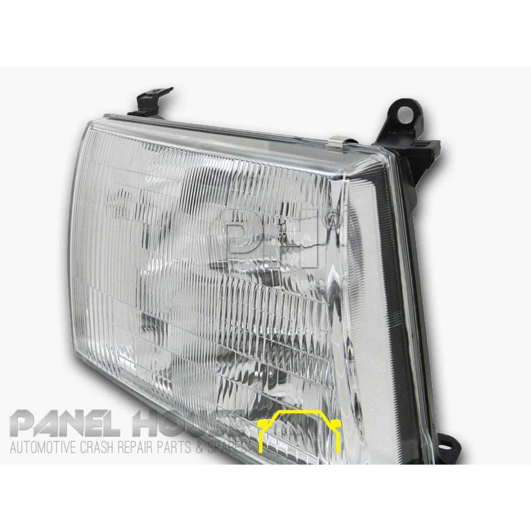Headlight PAIR Glass ADR Fits Toyota Landcruiser 100 Series 1998 - 2005
