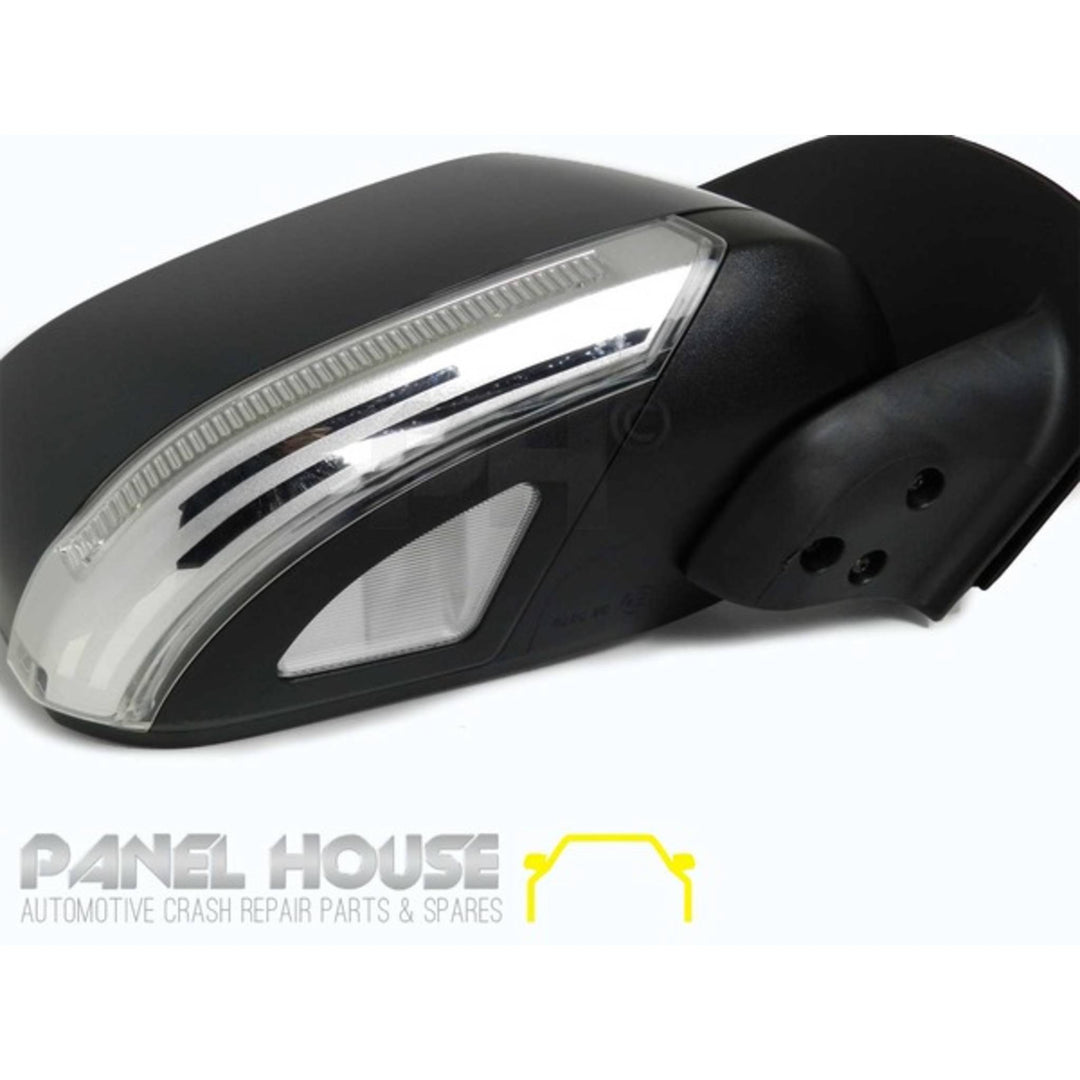 Door Mirrors PAIR Primed Heated Courtesy Light Fits Nissan Navara D40