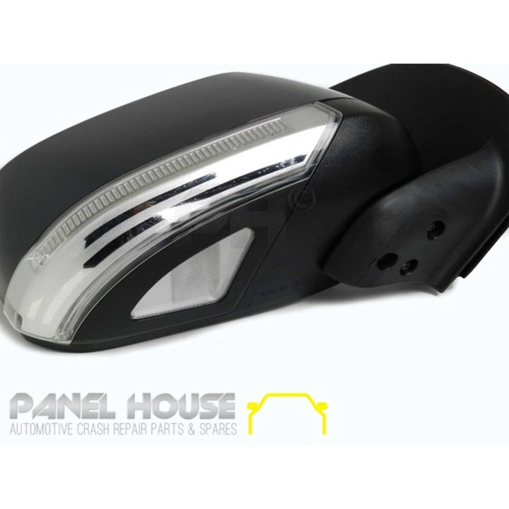 Door Mirrors PAIR Primed Heated Courtesy Light Fits Nissan Navara D40