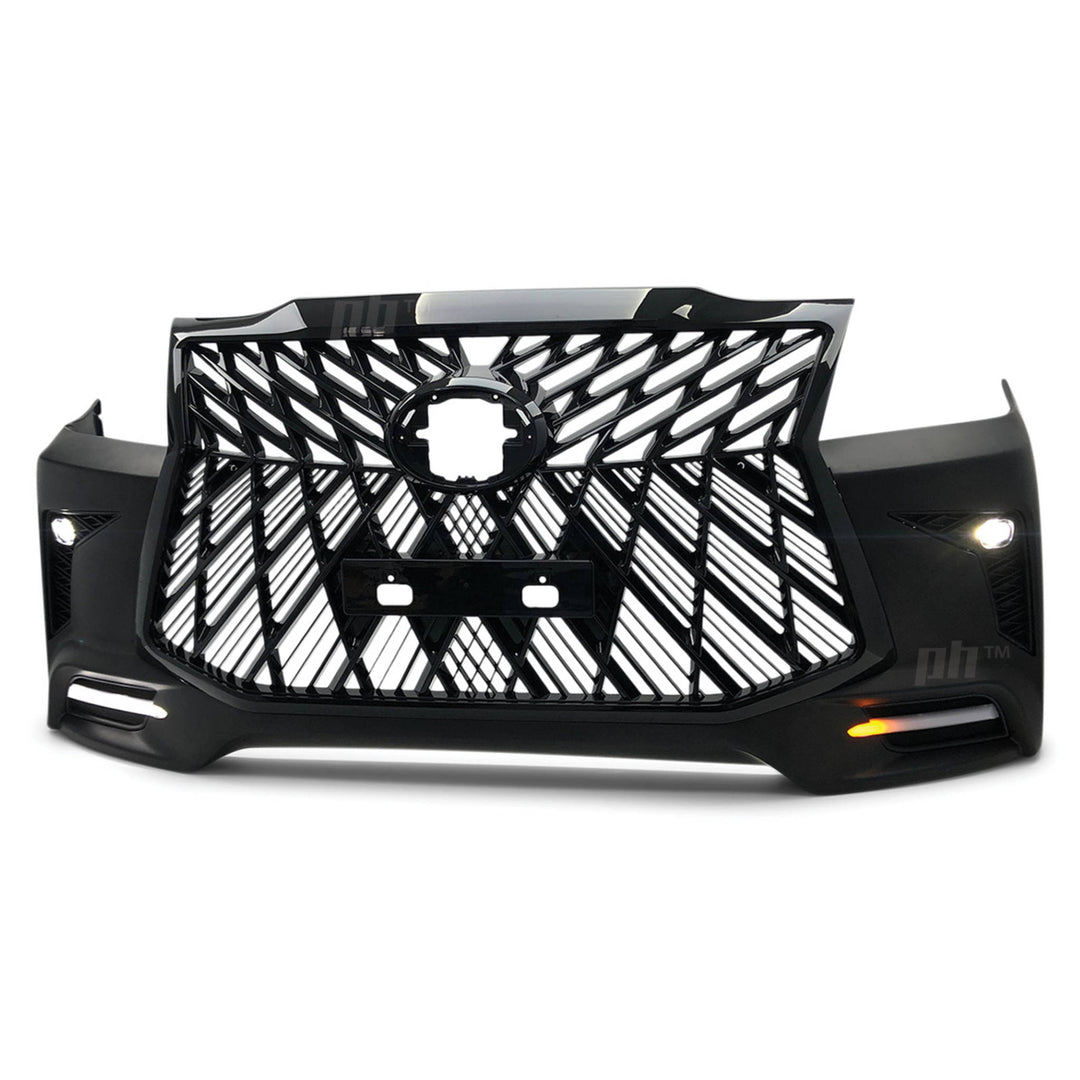 Web Style Front Bumper Kit & Black / Chrome Grill Fits Toyota Hilux N70 11-15