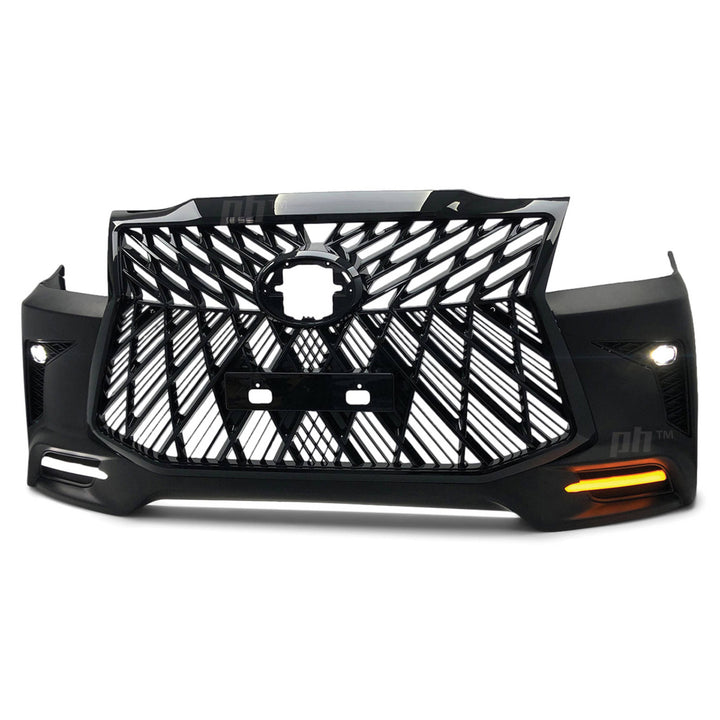 Web Style Front Bumper Kit & Black / Chrome Grill Fits Toyota Hilux N70 11-15