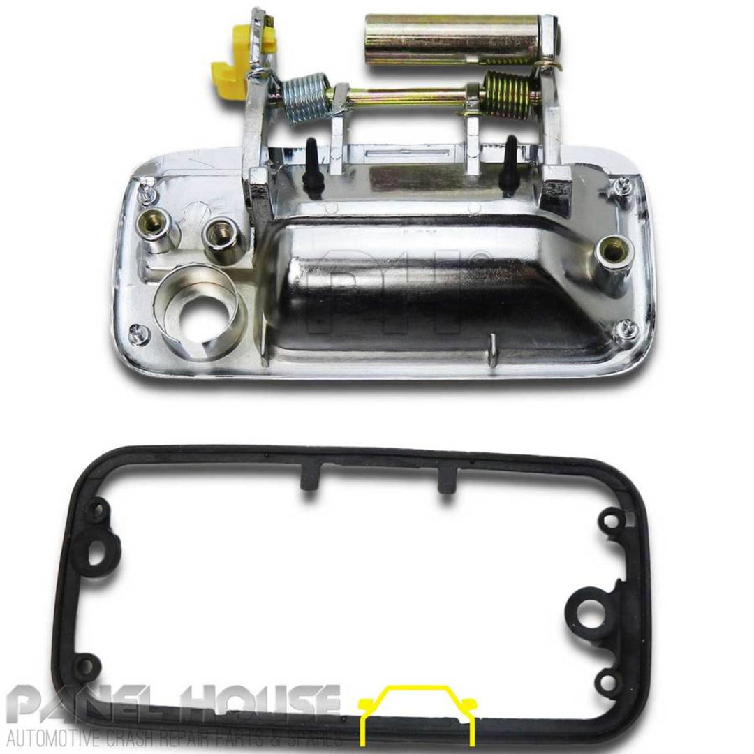 Outer Door Handles PAIR Front Chrome fits Holden Rodeo TF 1988 - 2002