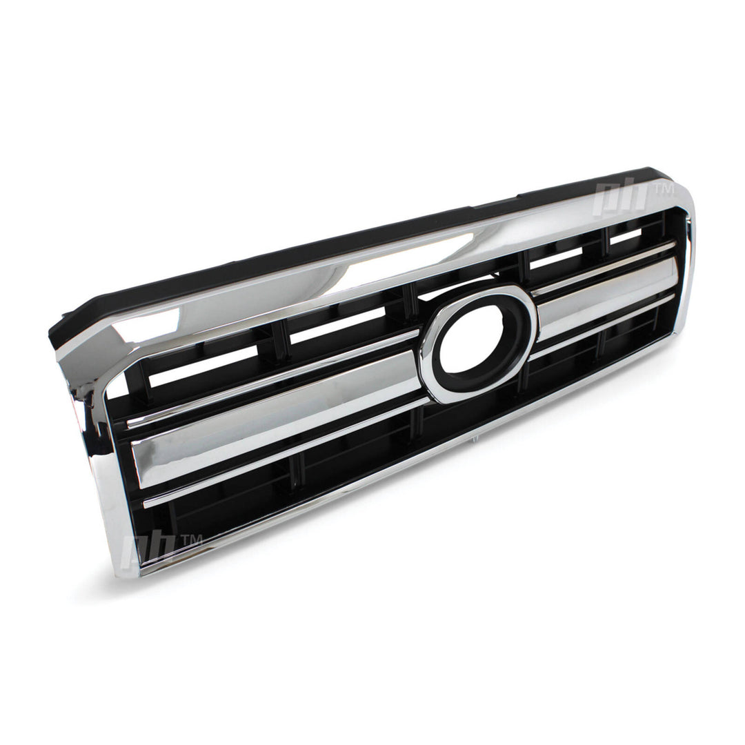 Grill Chrome & Black Fits Toyota Landcruiser 76 78 79 Series Ute Troopy 2007 - 2023