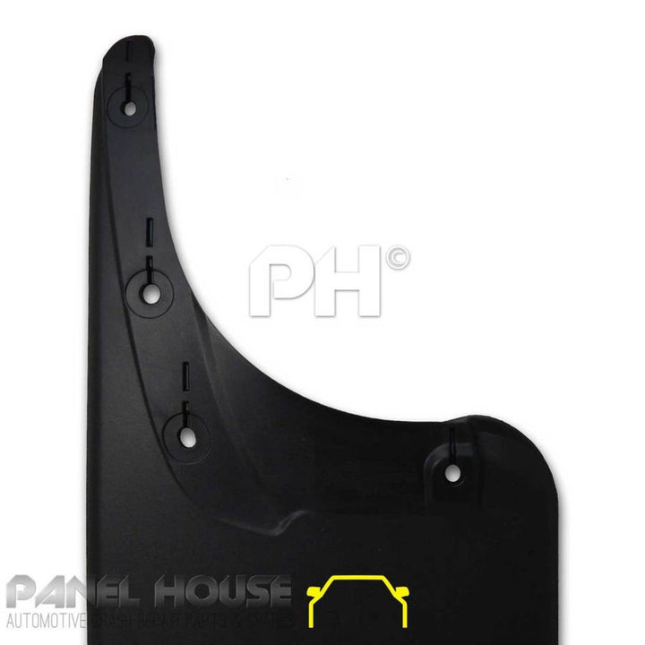 Mud Flaps Rear No Flare Type Fits Toyota Hilux 4WD Ute 05-14