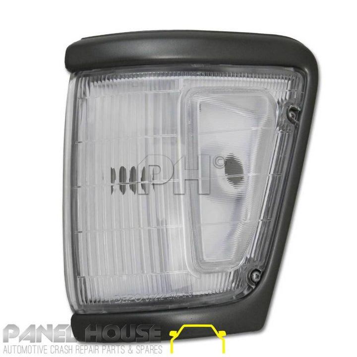 Corner Indicator Park Lights PAIR Grey Fits Toyota Hilux 4WD 1992 - 1997