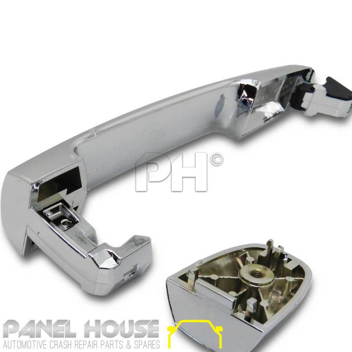 Outer Door Handle LEFT / RIGHT Rear Chrome Fits Toyota Hilux N70 2005 - 2015