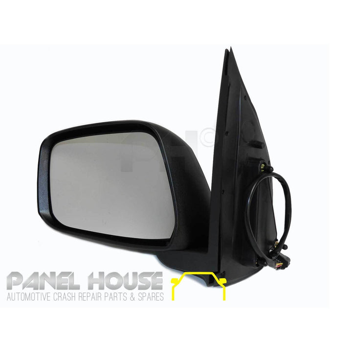 Door Mirrors PAIR Primed Heated Courtesy Light Fits Nissan Navara D40