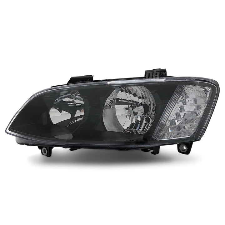 Headlights Black PAIR fits Holden Commodore VE SS SV6 2010 - 2013