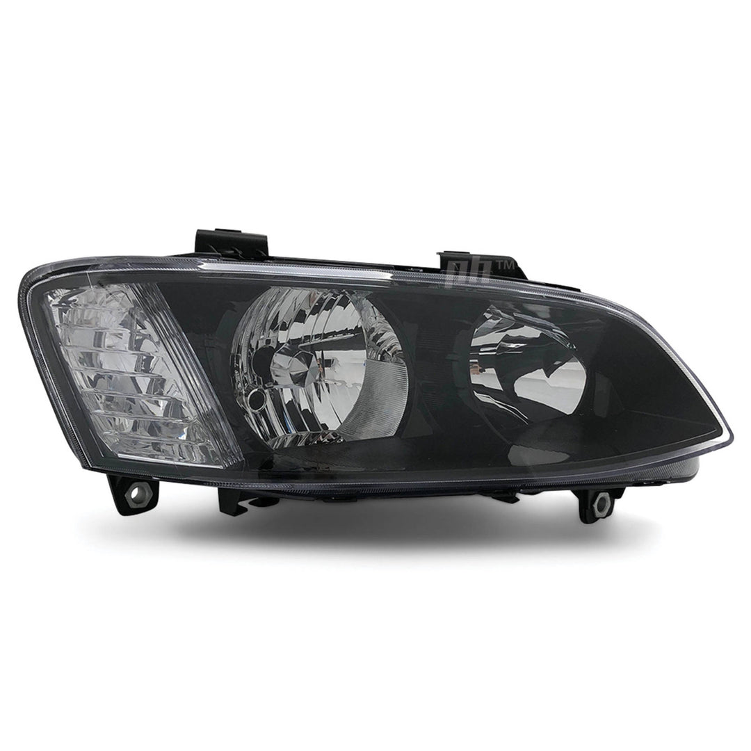 Headlights Black PAIR fits Holden Commodore VE SS SV6 2010 - 2013