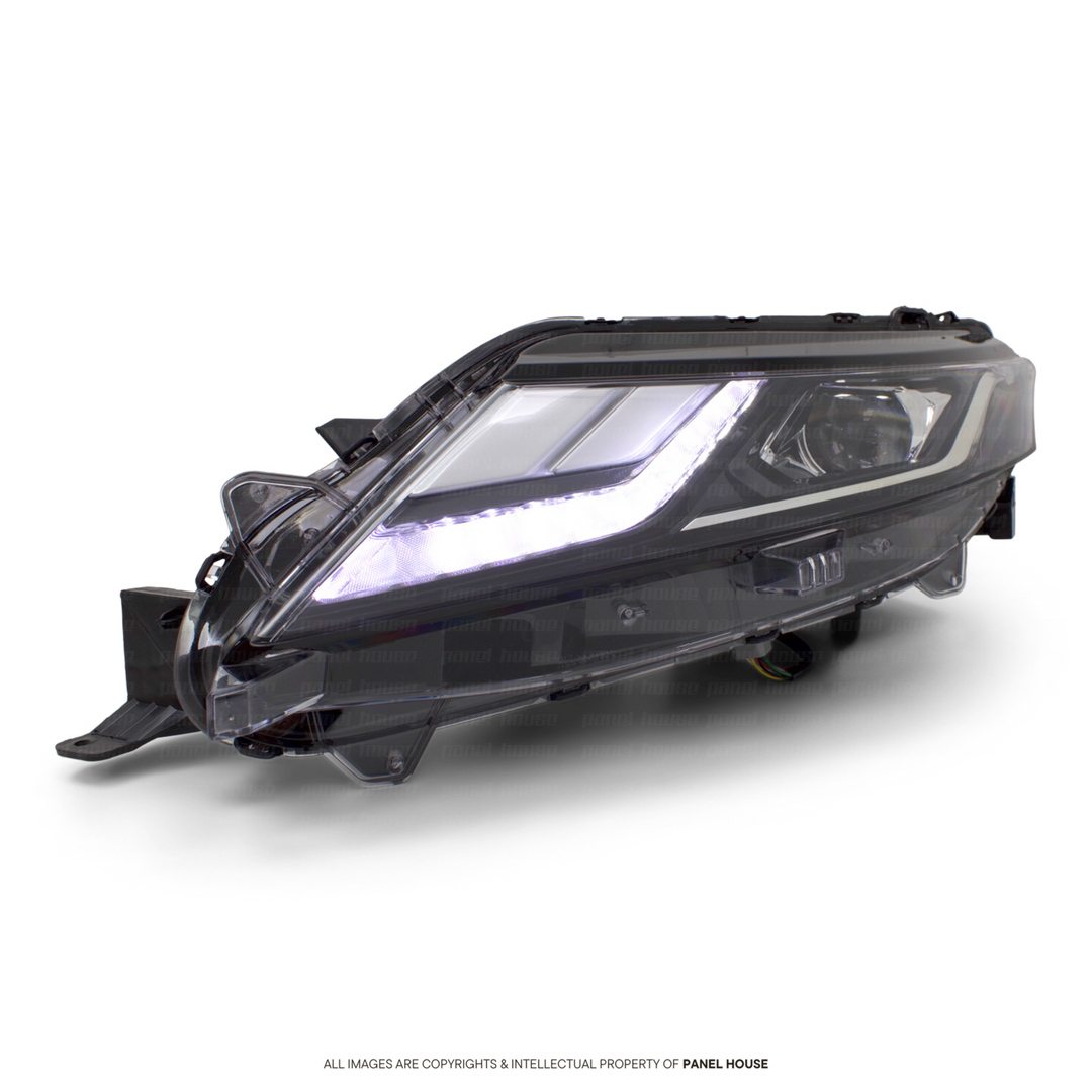 Headlights Black PAIR LED Fits Mitsubishi Triton MR 11/2018 - 2023 GLS GLX-R