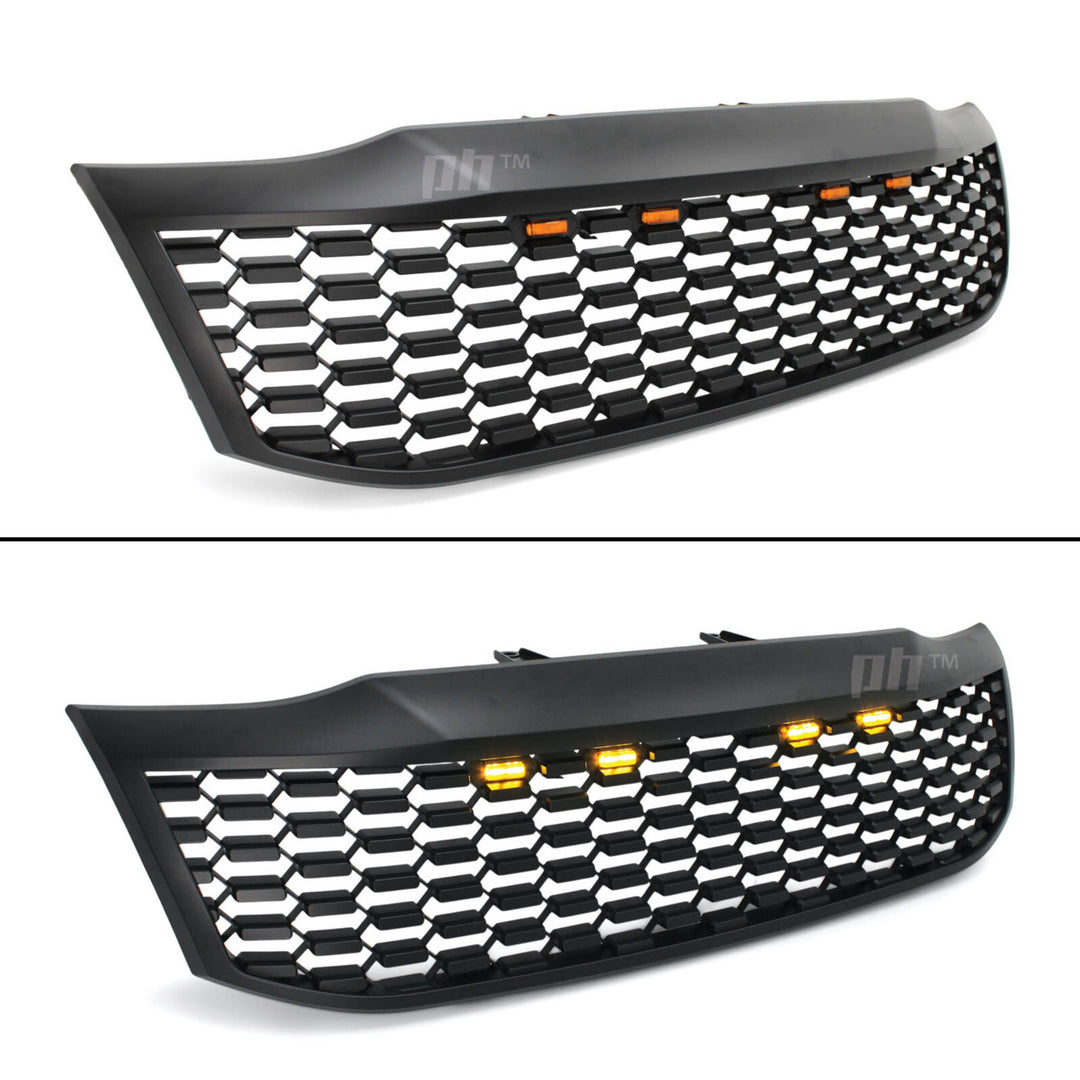 Grill Block Mesh Style BLACK Edition Fits Toyota Hilux N70 Facelift 2011 - 2015